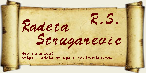 Radeta Strugarević vizit kartica
